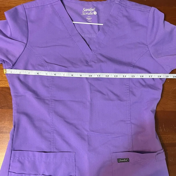 Sanibel Scrub Top. Purple. Small - Picture 5 of 5
